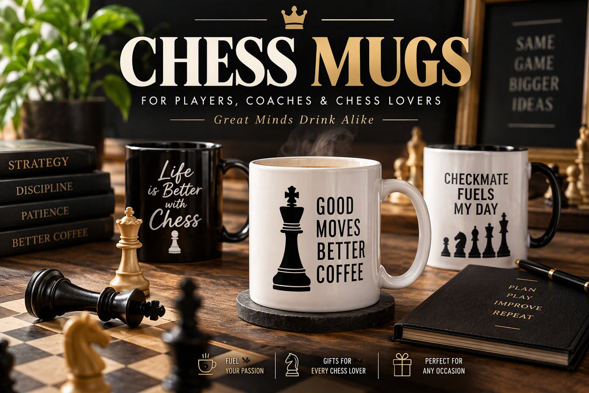 Chess Mugs for Players, Coaches & Chess Lovers