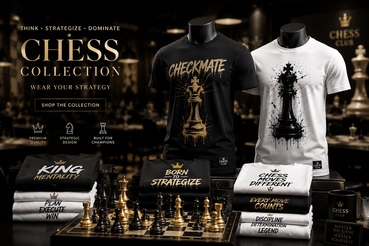 Chess T-Shirts for Players, Coaches & Chess Enthusiasts