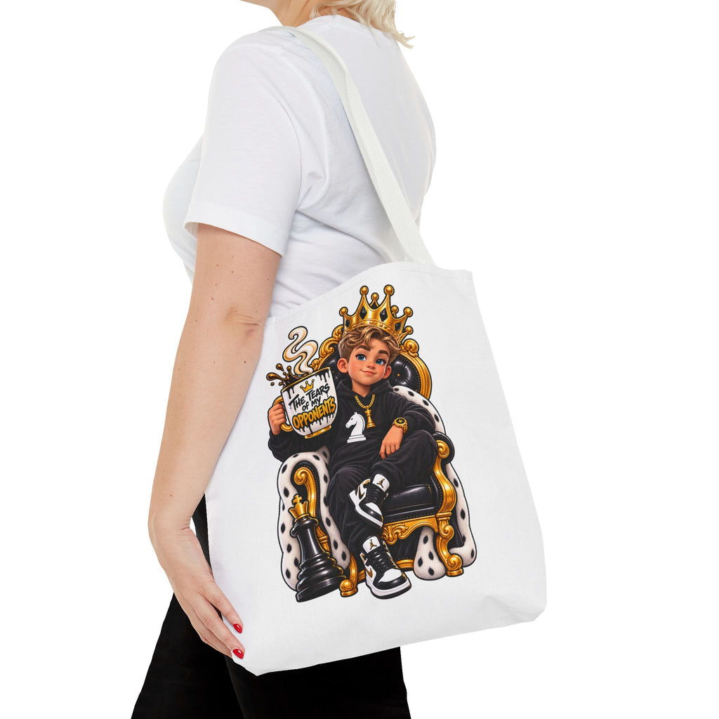 Chess King & Colorful Chess Pieces AOP Tote Bag