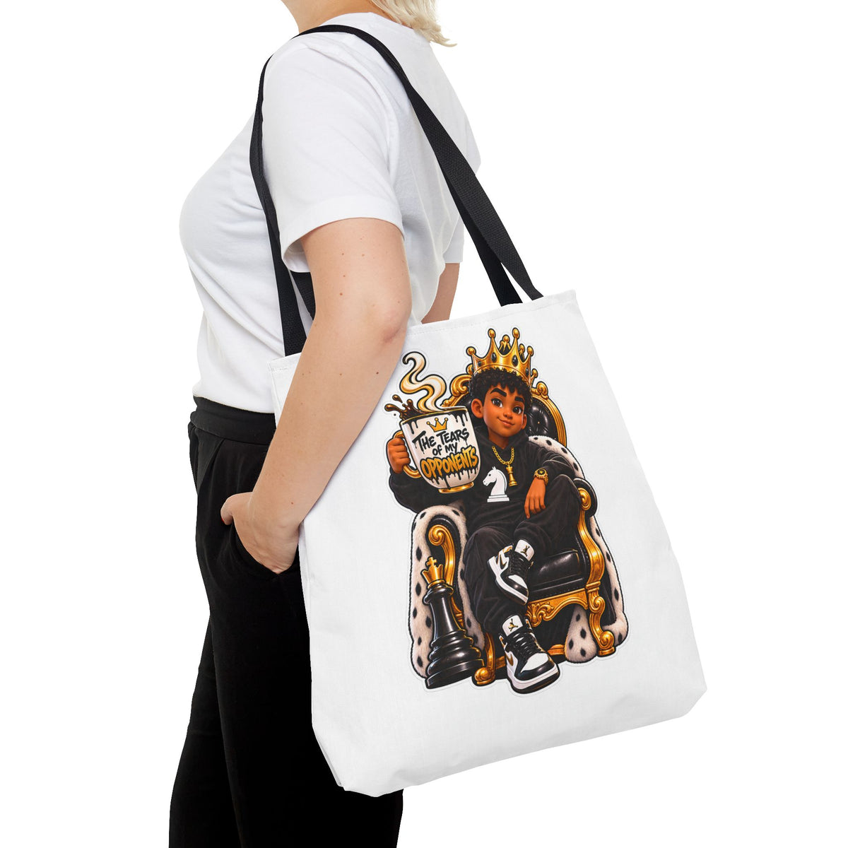 Chess King & Pieces All-Over Print Tote Bag