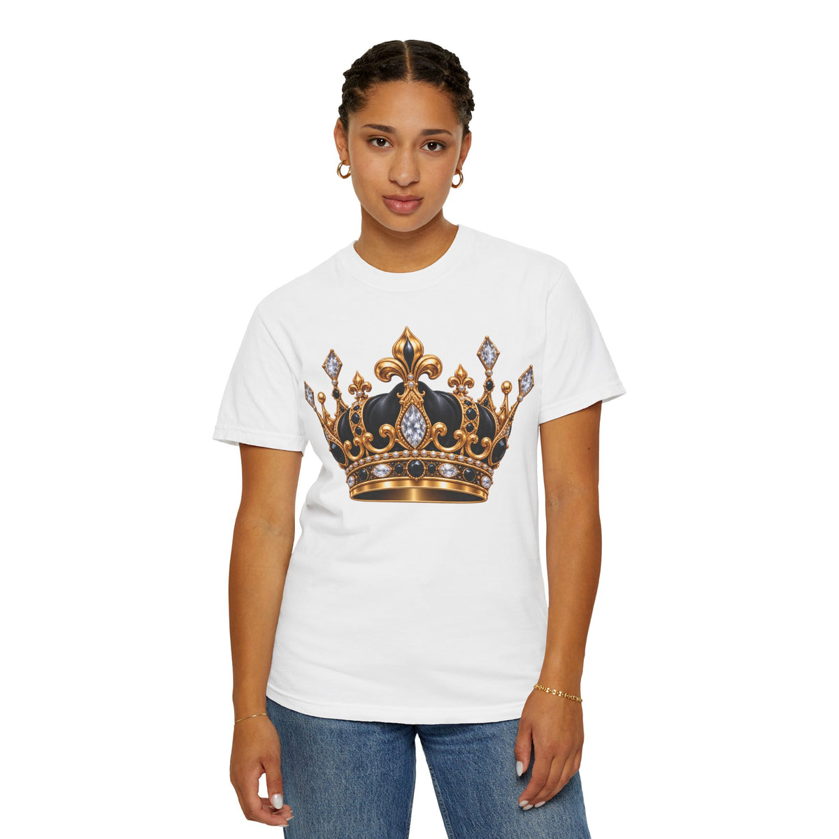 A 100% pre-shrunk, ring-spun US cotton for lasting  "From Cocoons to a Crown" Butterfly Royalty T-Shirt