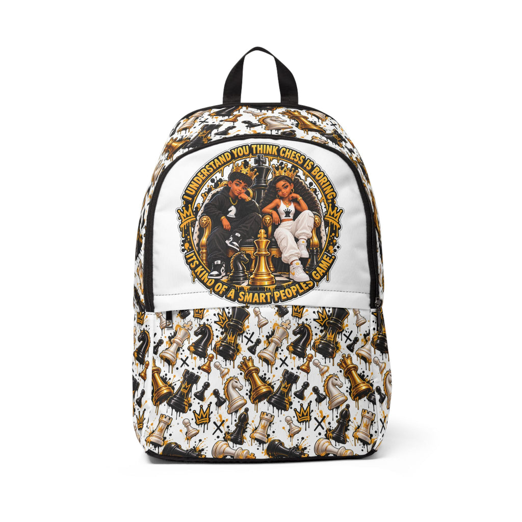 Chess Lover Fabric Backpack – Smart People Play Chess Design