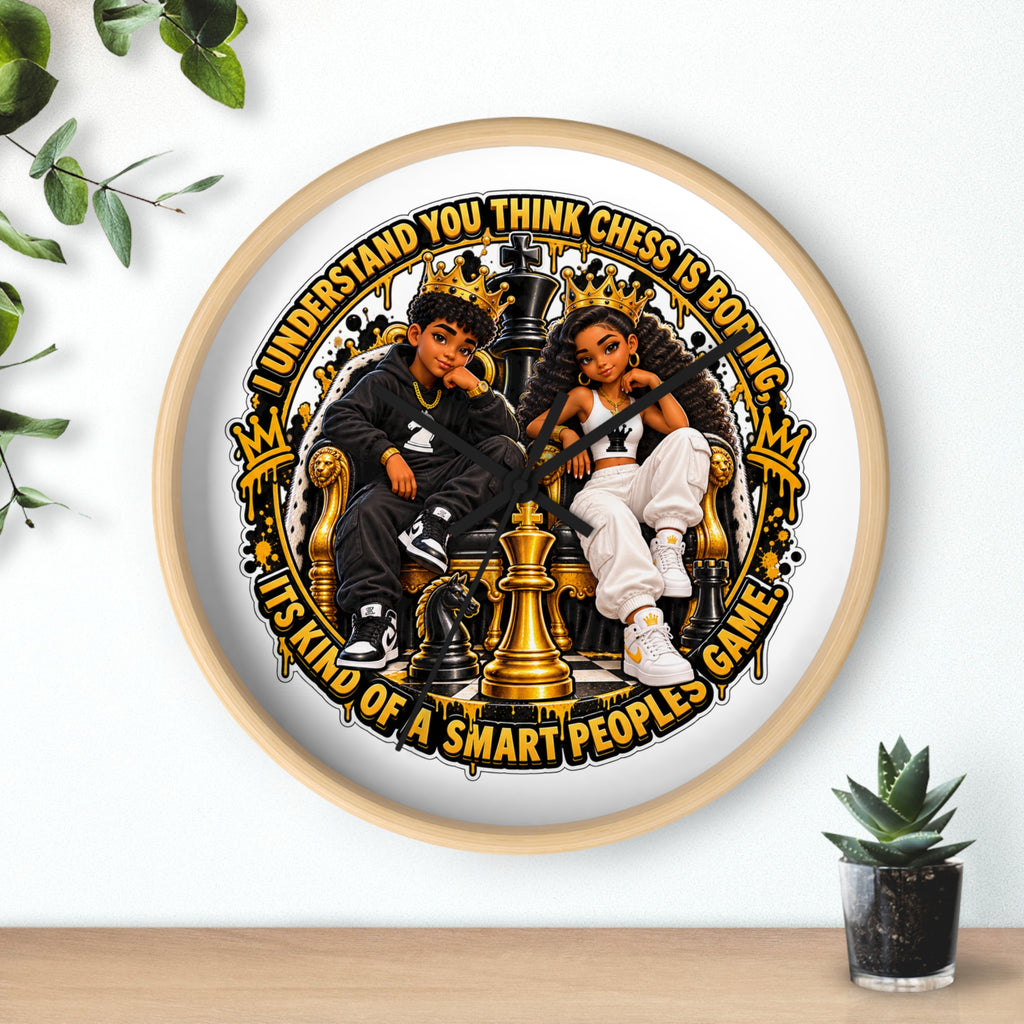 Chess Is Boring Wall Clock – Smart People Chess Game Decor