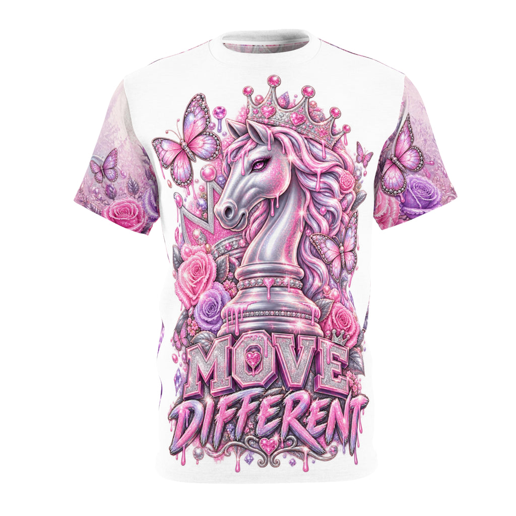 Move Different Pink Chess Knight Unicorn T-Shirt