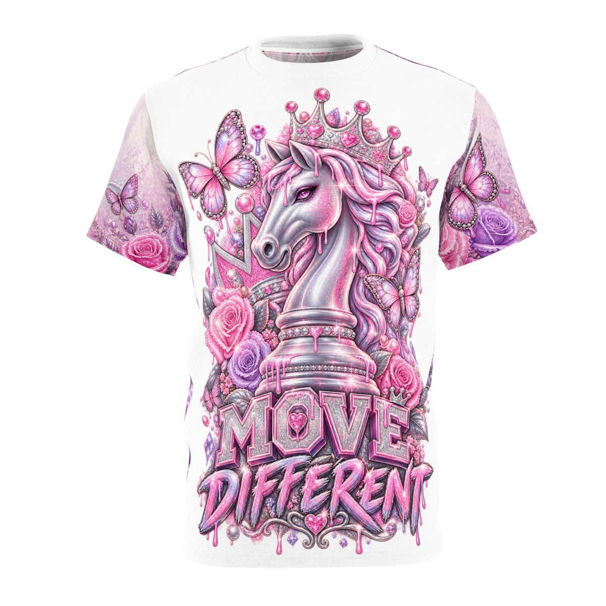 Move Different Pink Chess Knight Unicorn T-Shirt