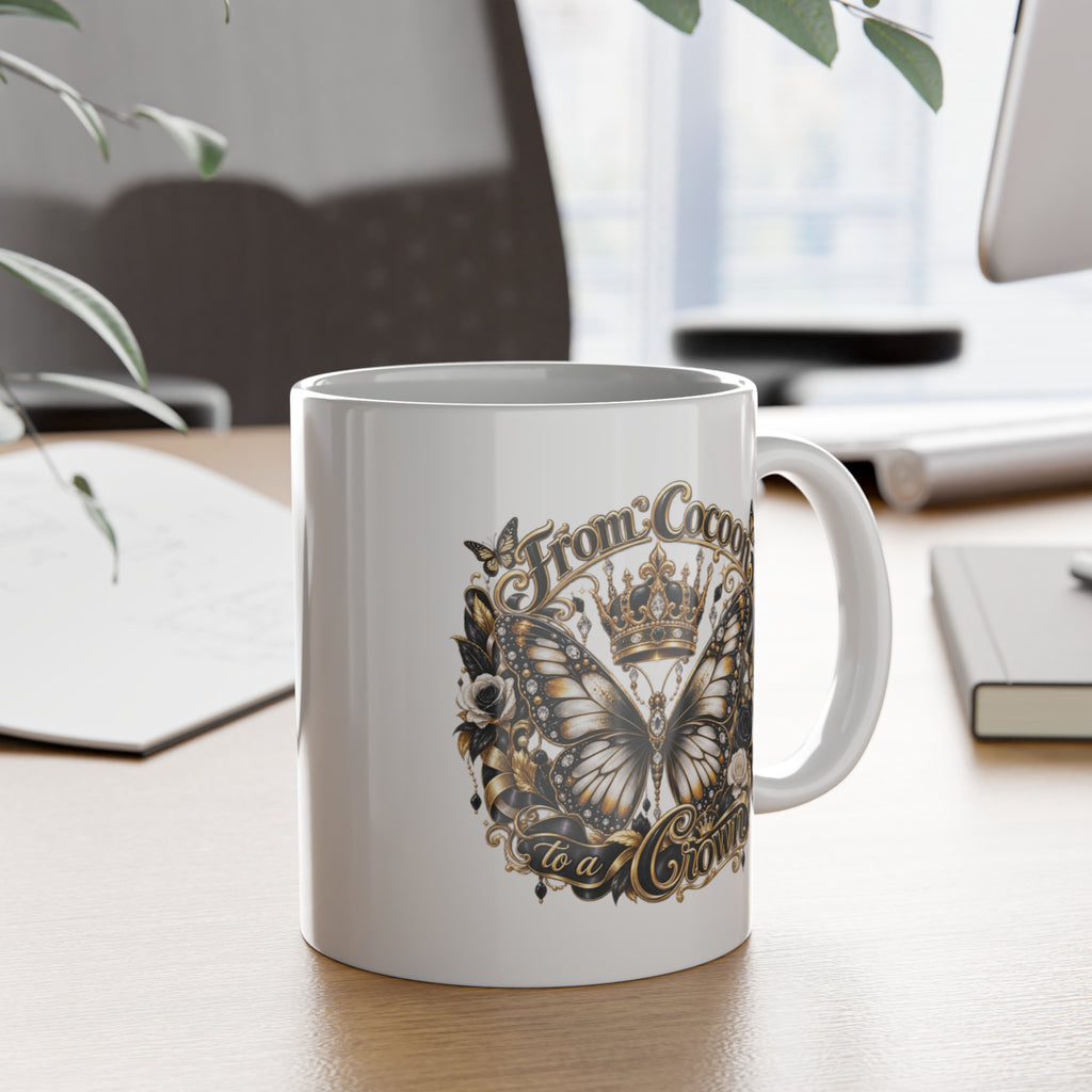 From Cocoon to a Crown Butterfly Mug