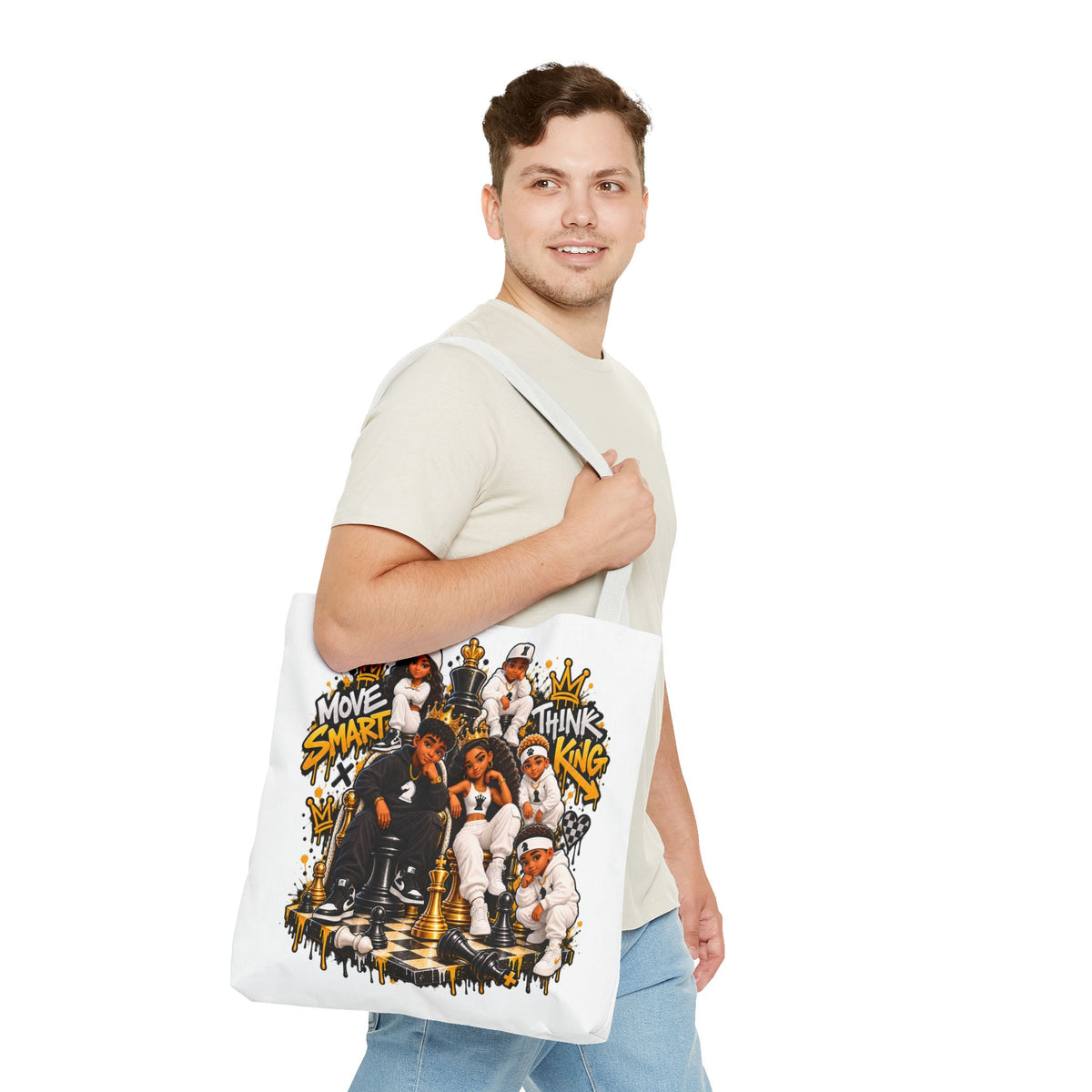 Think Like a King Chess Strategy Tote Bag