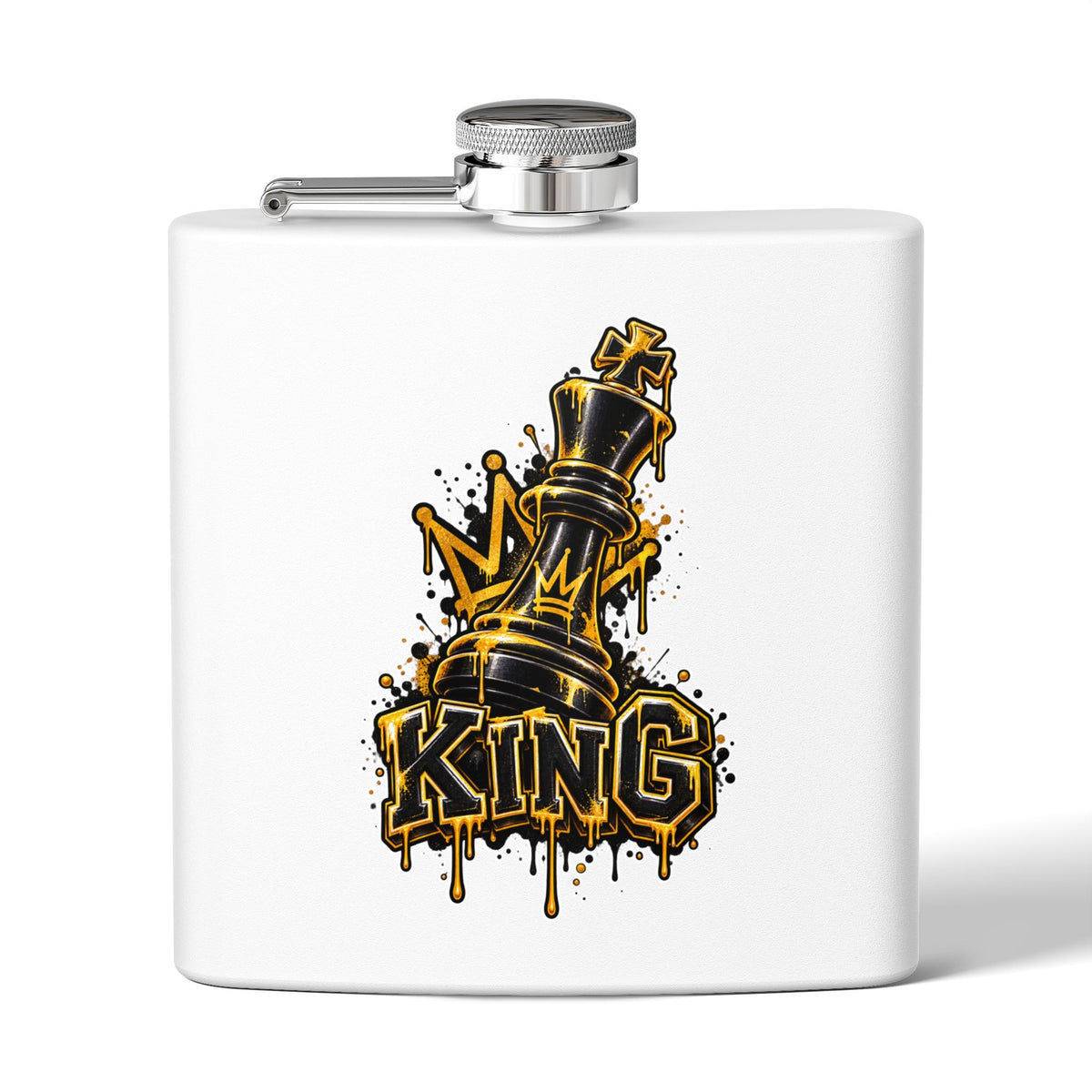King Chess Piece 6oz Stainless Steel Flask