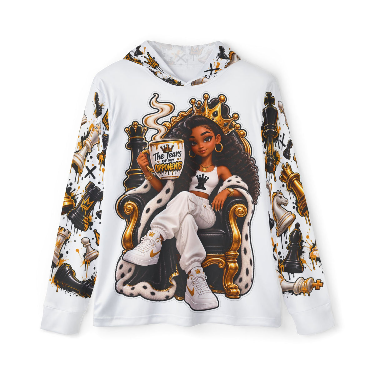 Chess Queen Throne Sports Warmup Hoodie