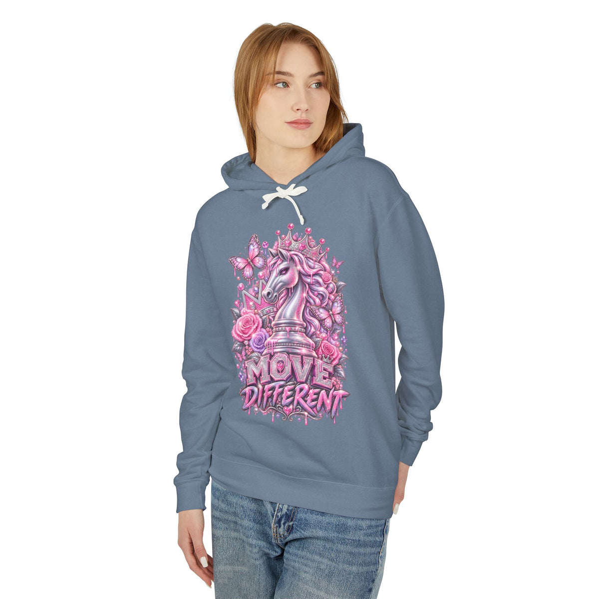 Move Different Unicorn Floral Hoodie