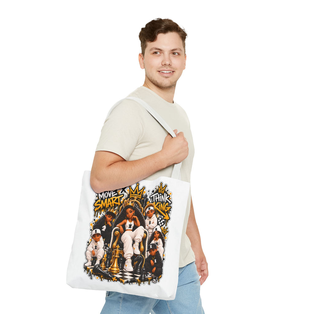 Chess Queen “Move Smart, Think King” Tote Bag