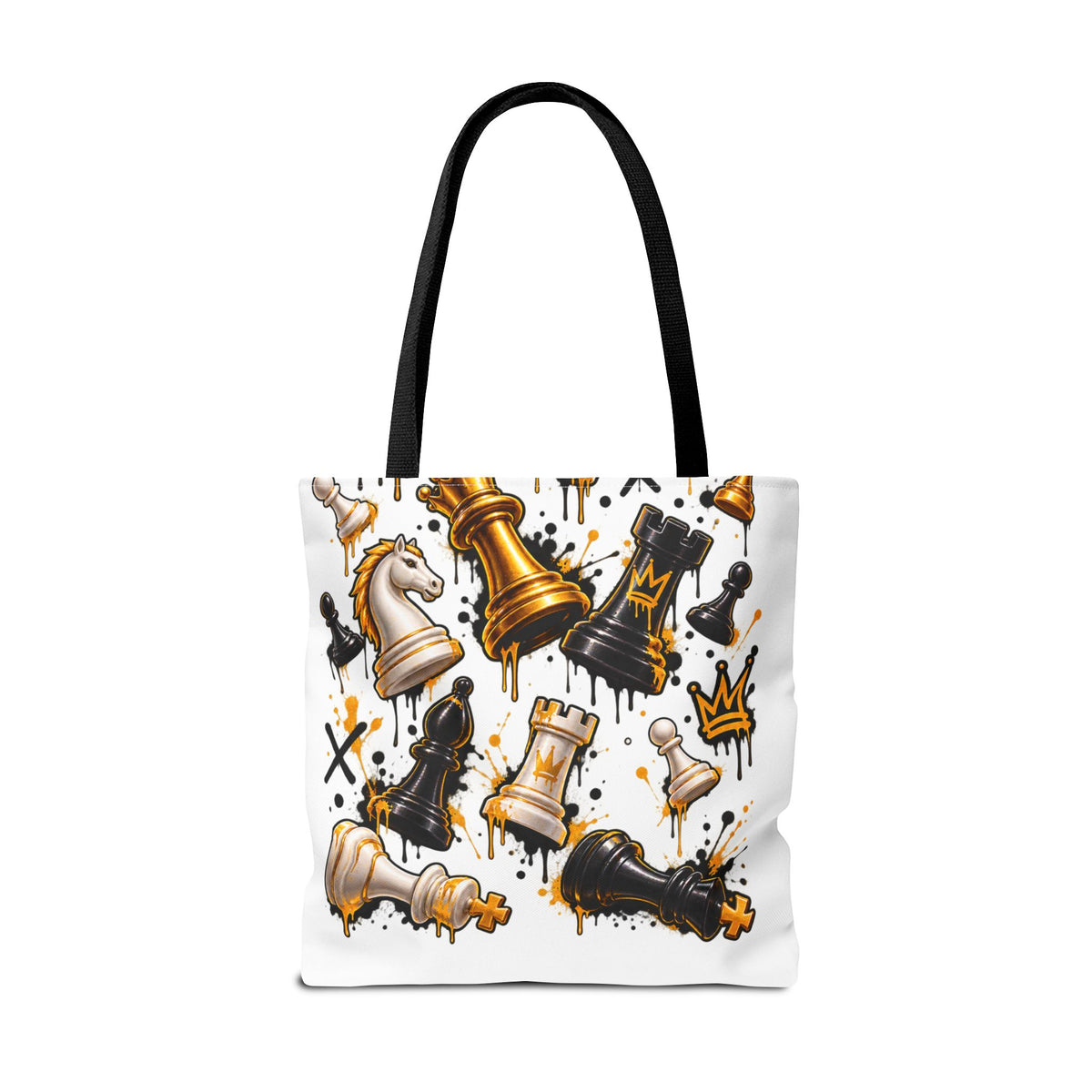 Chess Queen and Pieces Tote Bag