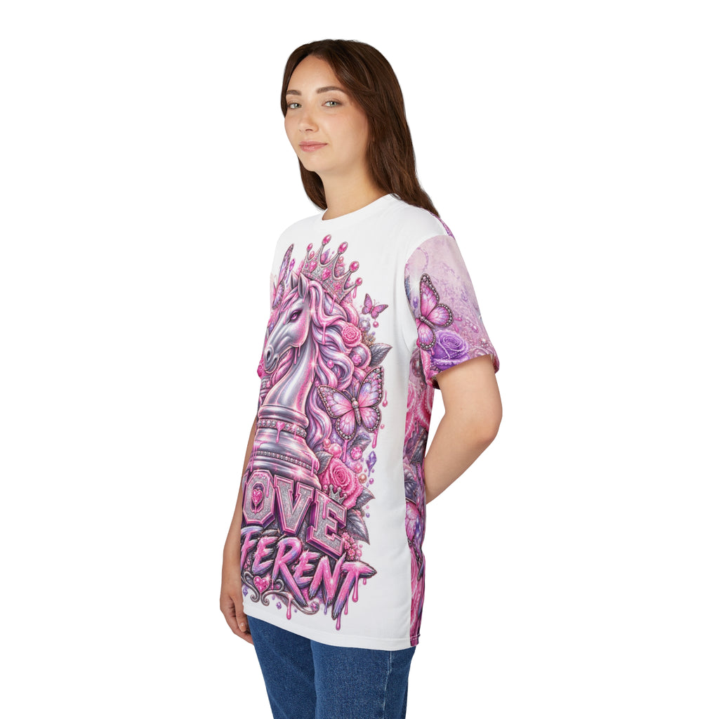 Move Different Pink Chess Knight Unicorn T-Shirt