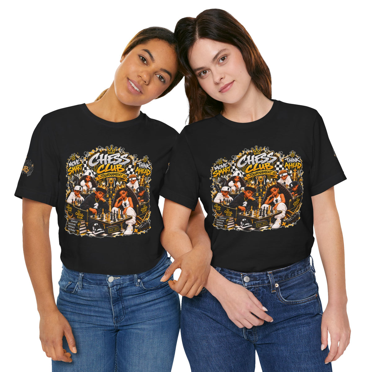 Chess Club Graphic Tee | Chess pieces, urban street art design