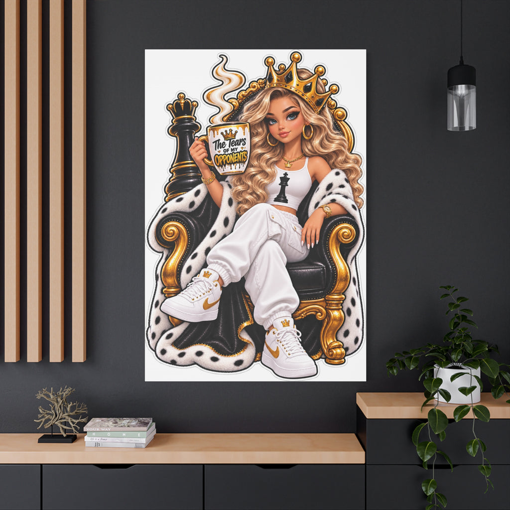 Boss Queen Chess-Themed Canvas Wall Art