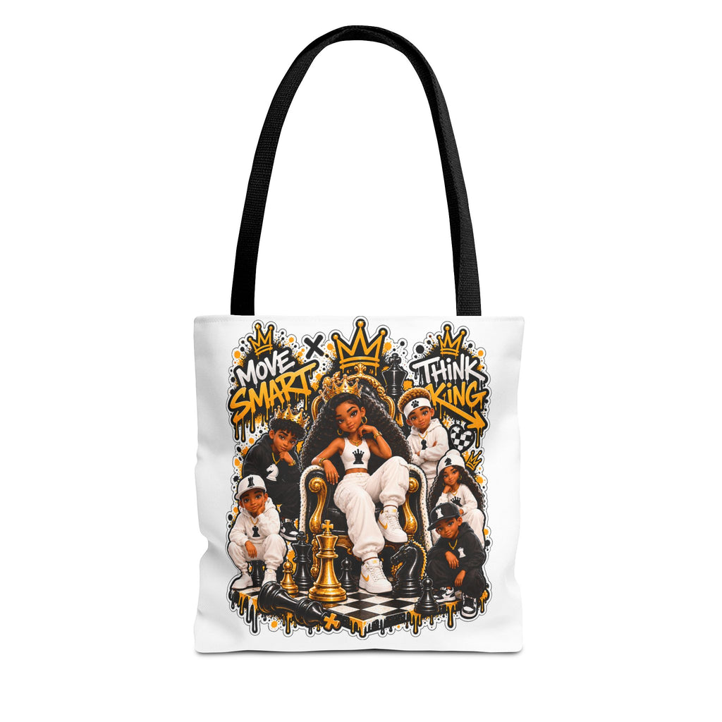 Chess Queen “Move Smart, Think King” Tote Bag