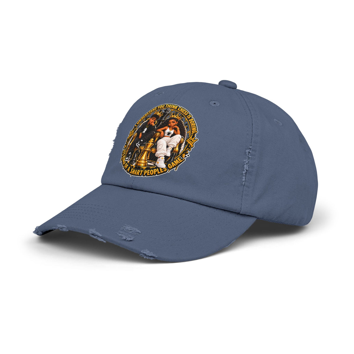 Chess King & Queen Empowerment Distressed Cap