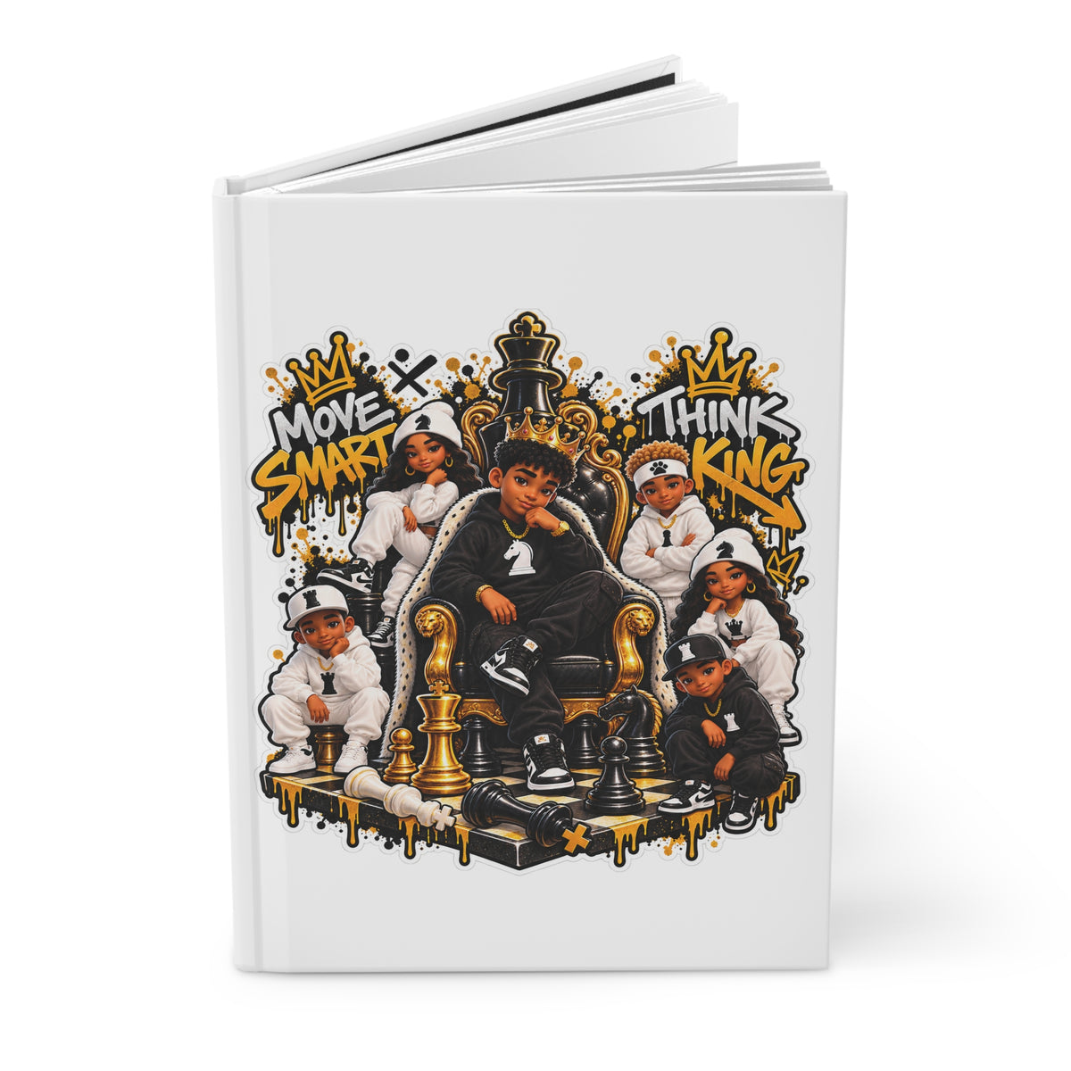 Move Smart Think King Chess Strategy Hardcover Journal