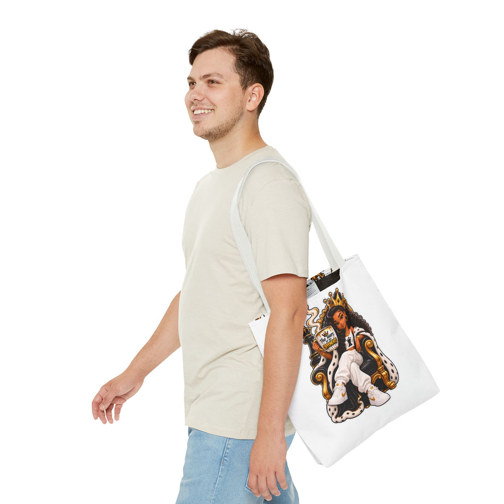 Royal Chess Queen & Chess Pieces Tote Bag