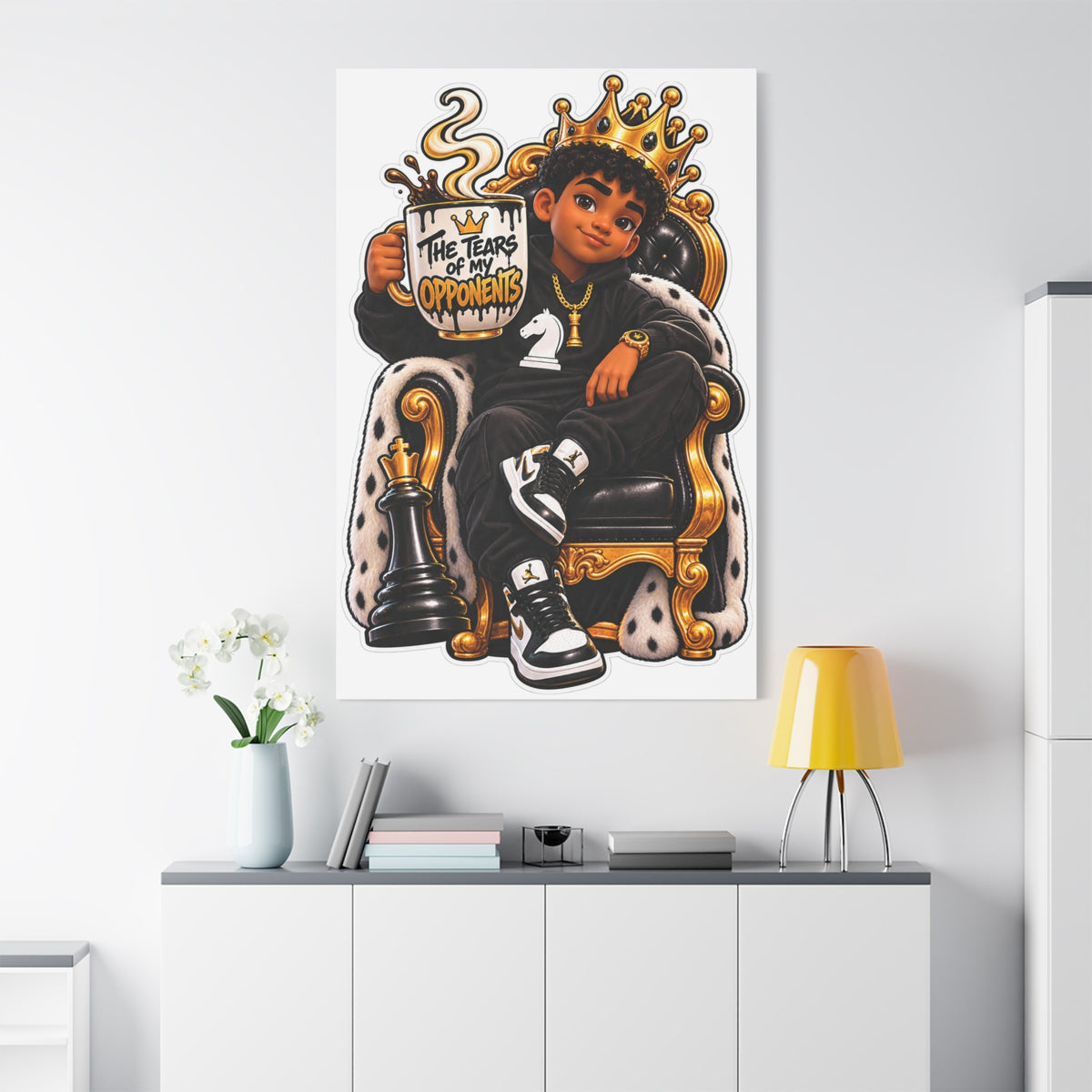Chess Gamer King Canvas
