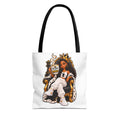 Royal Chess Queen & Chess Pieces Tote Bag