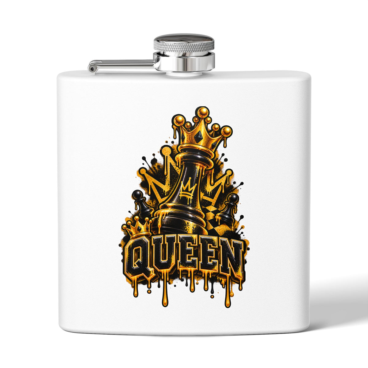 Queen Crown 6oz Stainless Steel Flask