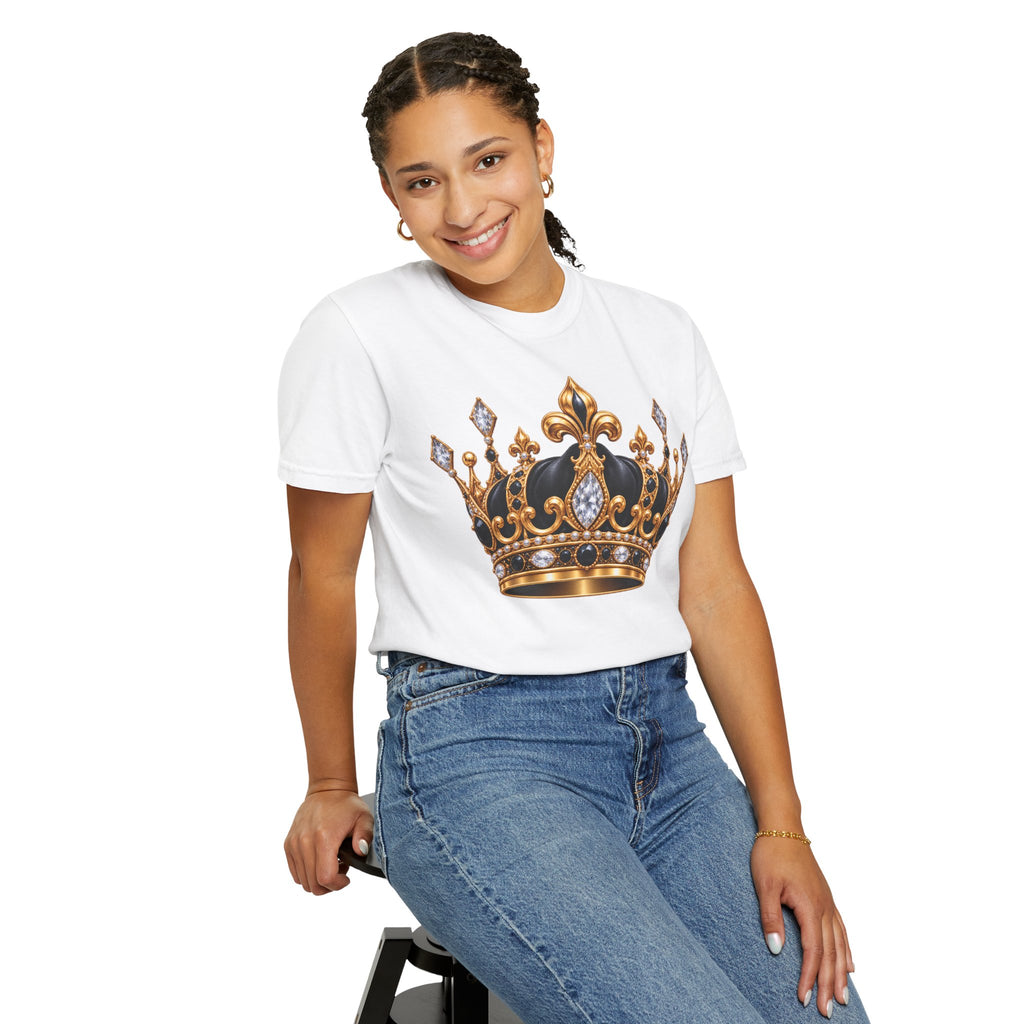 A 100% pre-shrunk, ring-spun US cotton for lasting  "From Cocoons to a Crown" Butterfly Royalty T-Shirt