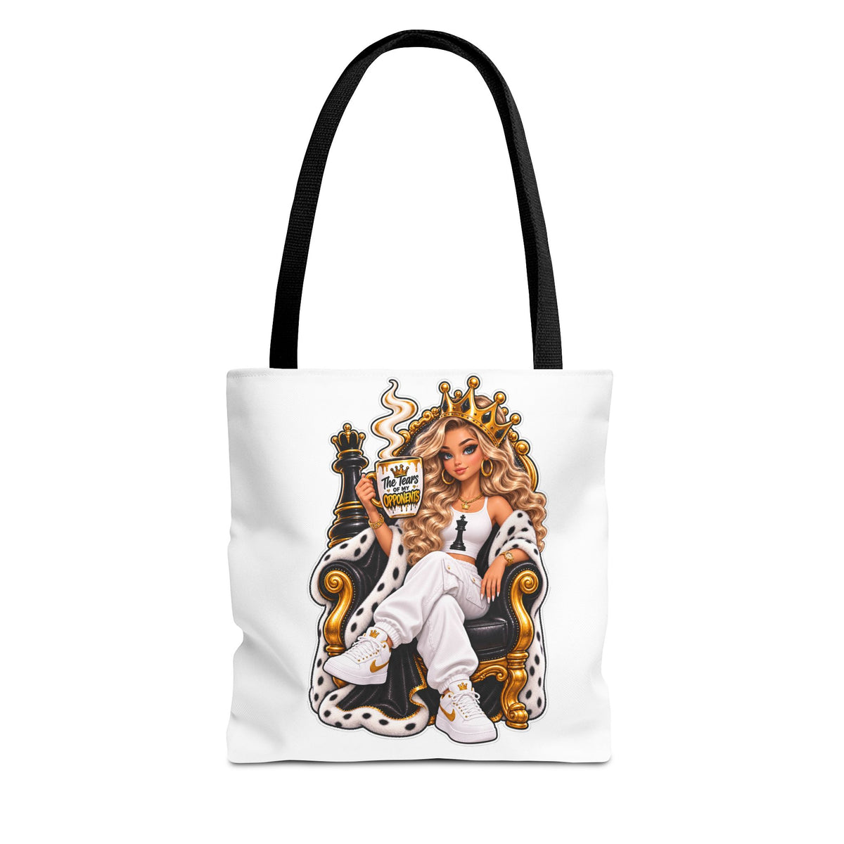 Chess Queen and Pieces Tote Bag