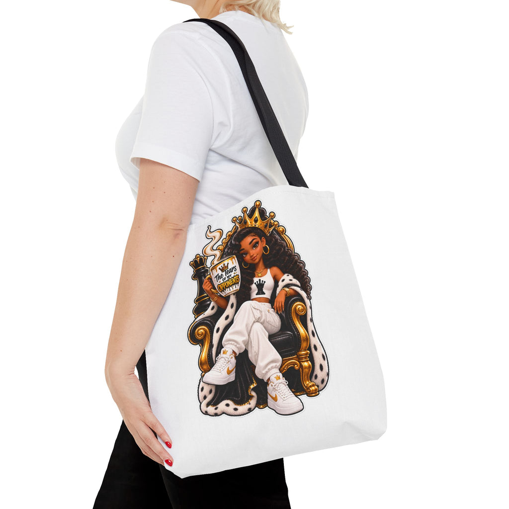 Royal Chess Queen & Chess Pieces Tote Bag