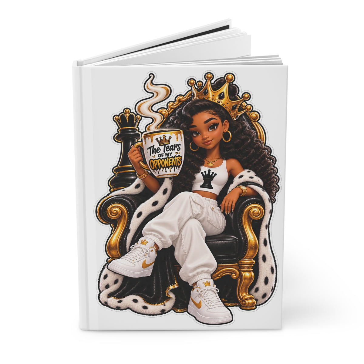 Chess Queen Strategy Hardcover Journal