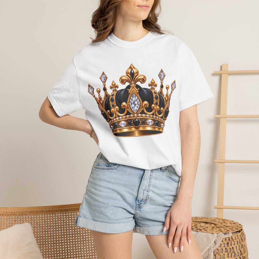 A 100% pre-shrunk, ring-spun US cotton for lasting  "From Cocoons to a Crown" Butterfly Royalty T-Shirt