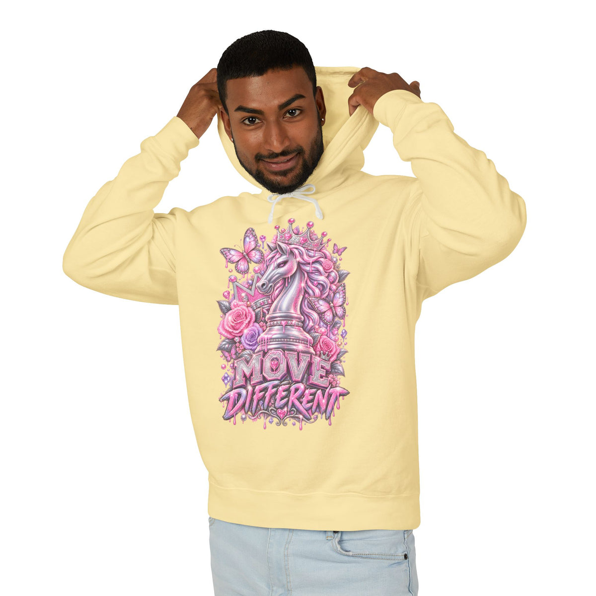 Move Different Unicorn Floral Hoodie
