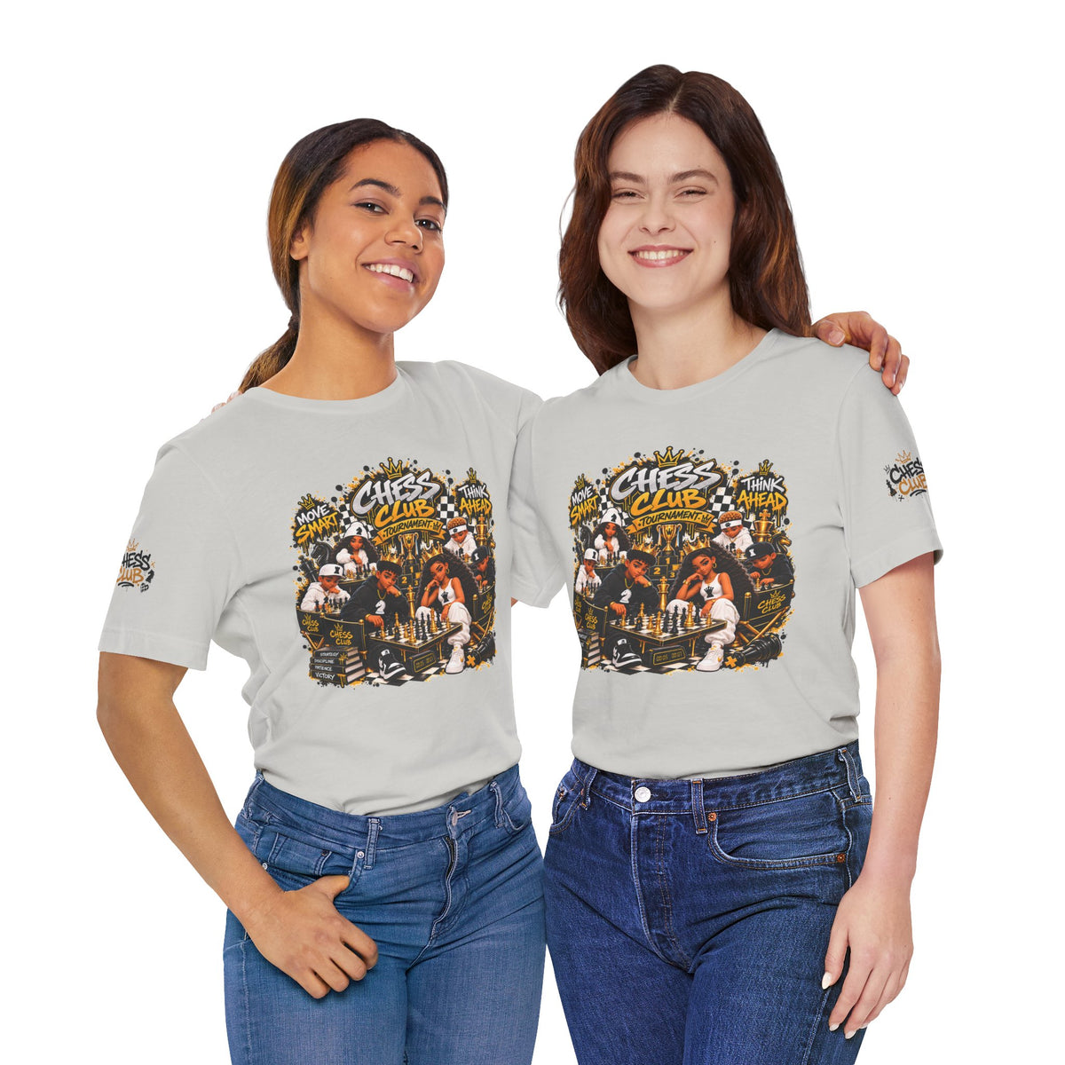 Chess Club Graphic Tee | Chess pieces, urban street art design