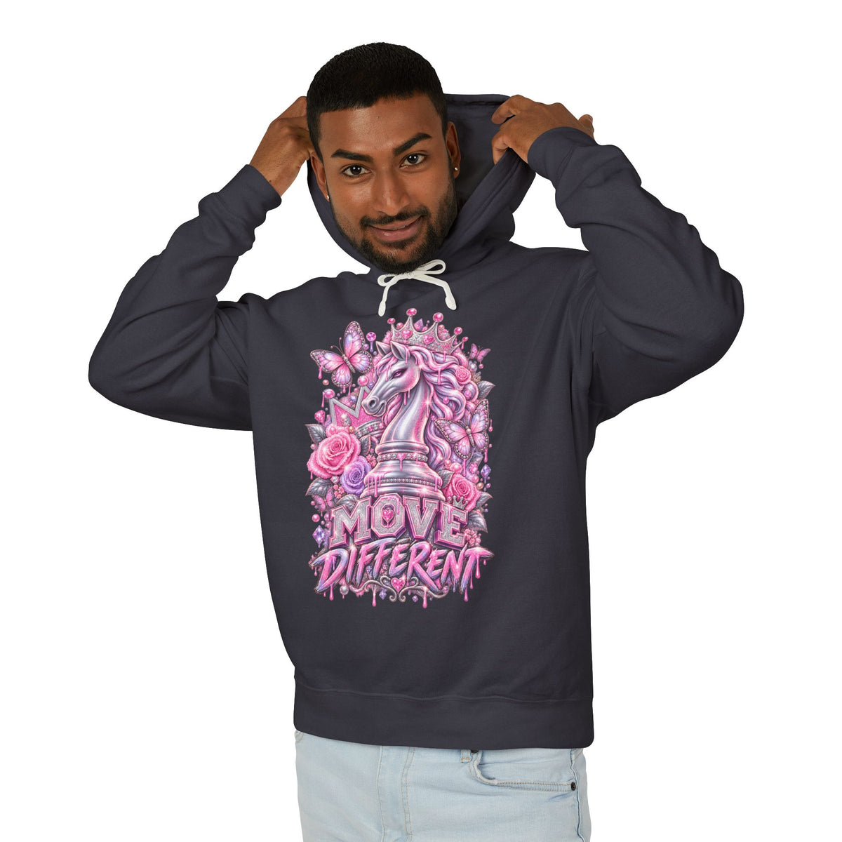 Move Different Unicorn Floral Hoodie