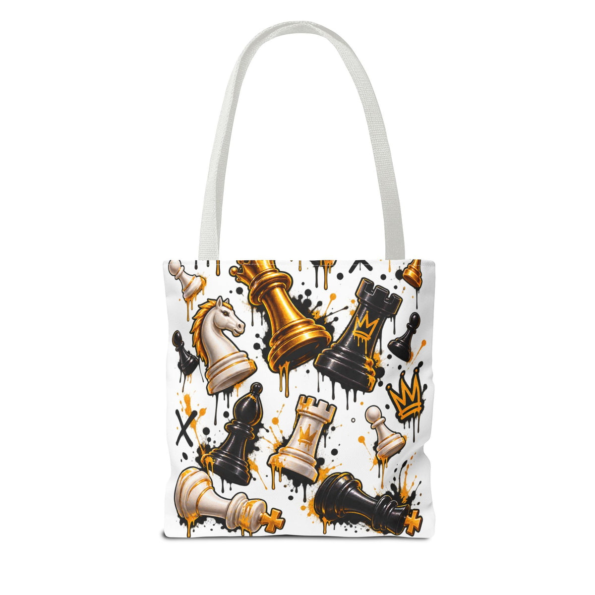 Chess King & Pieces All-Over Print Tote Bag