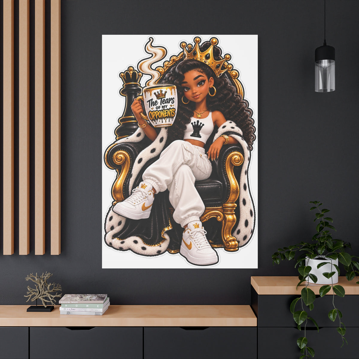 The Queen of Everything Royal Woman Matte Canvas Wall Art