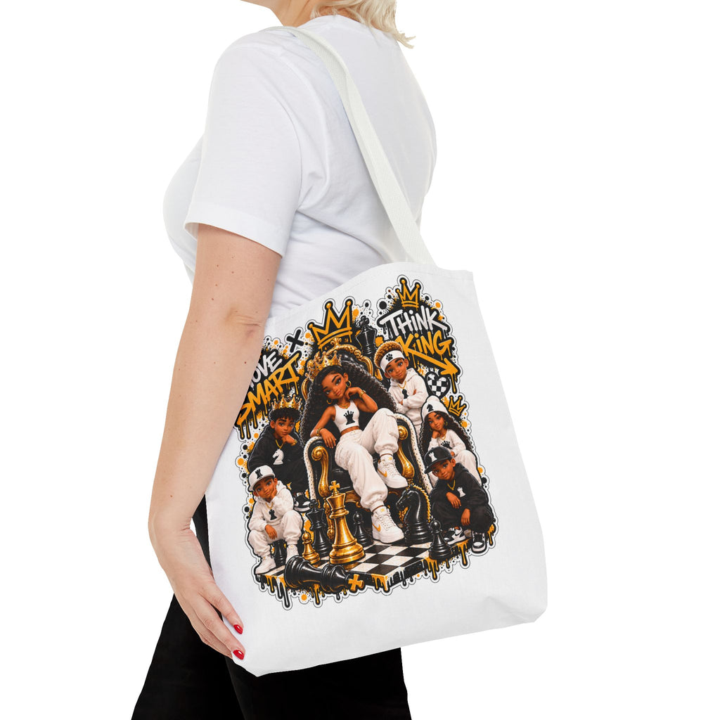 Chess Queen “Move Smart, Think King” Tote Bag