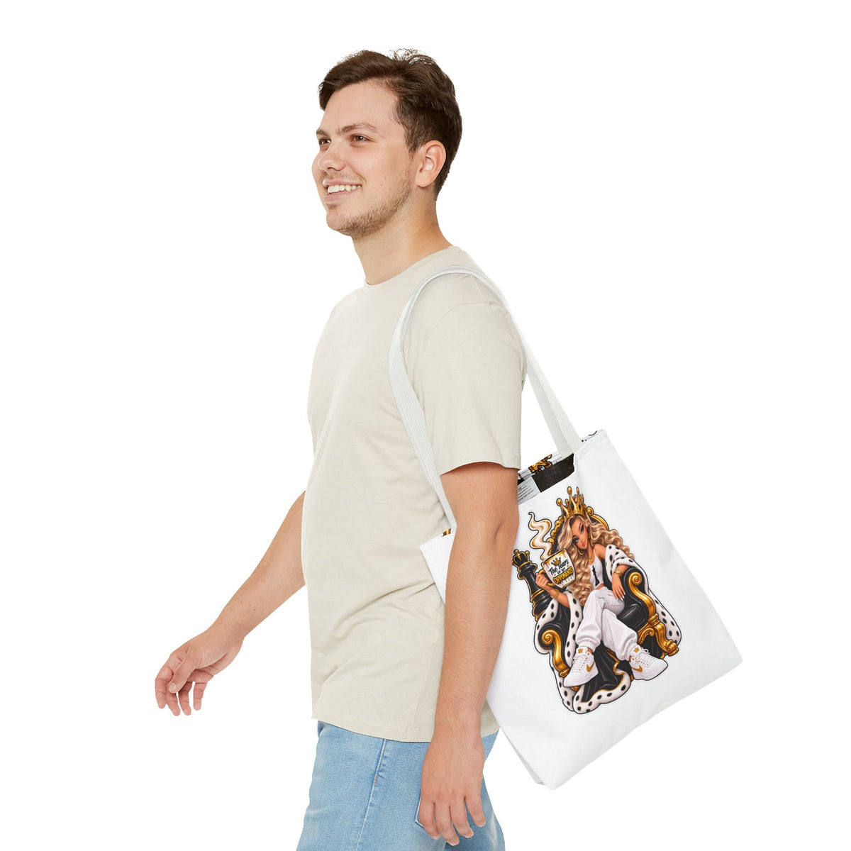 Chess Queen and Pieces Tote Bag