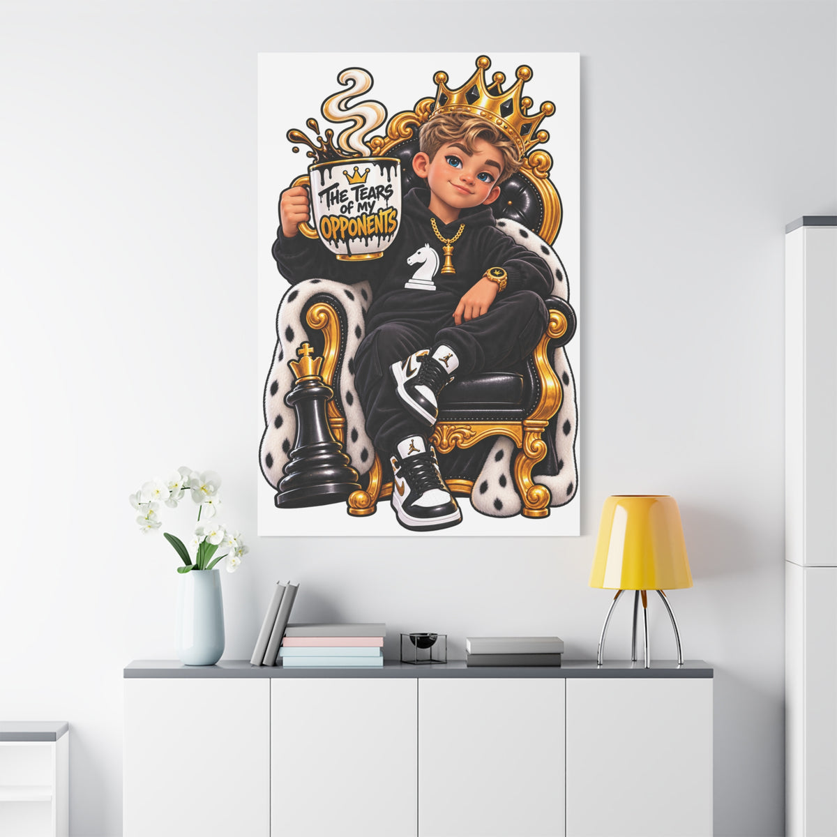 The Tears of Opponents Gamer King Canvas