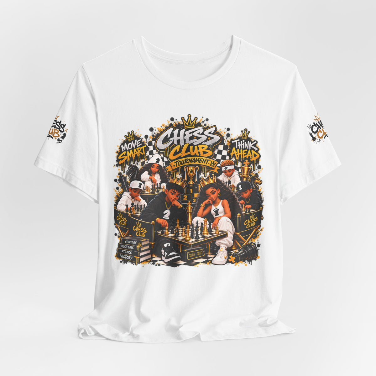 Chess Club Graphic Tee | Chess pieces, urban street art design