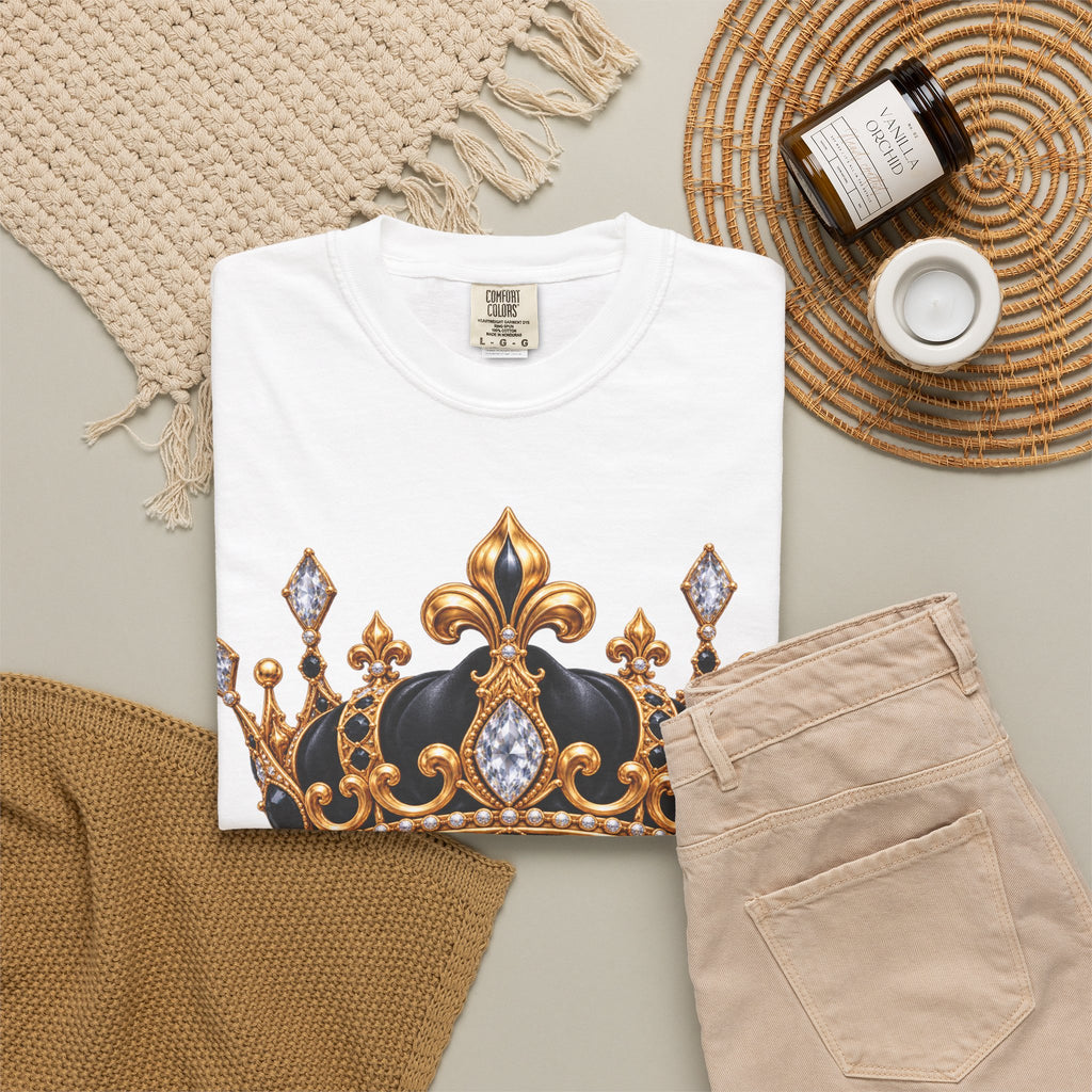 A 100% pre-shrunk, ring-spun US cotton for lasting  "From Cocoons to a Crown" Butterfly Royalty T-Shirt