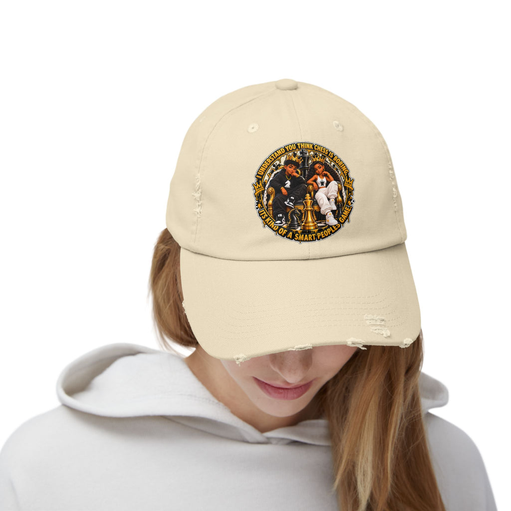 Chess King & Queen Empowerment Distressed Cap