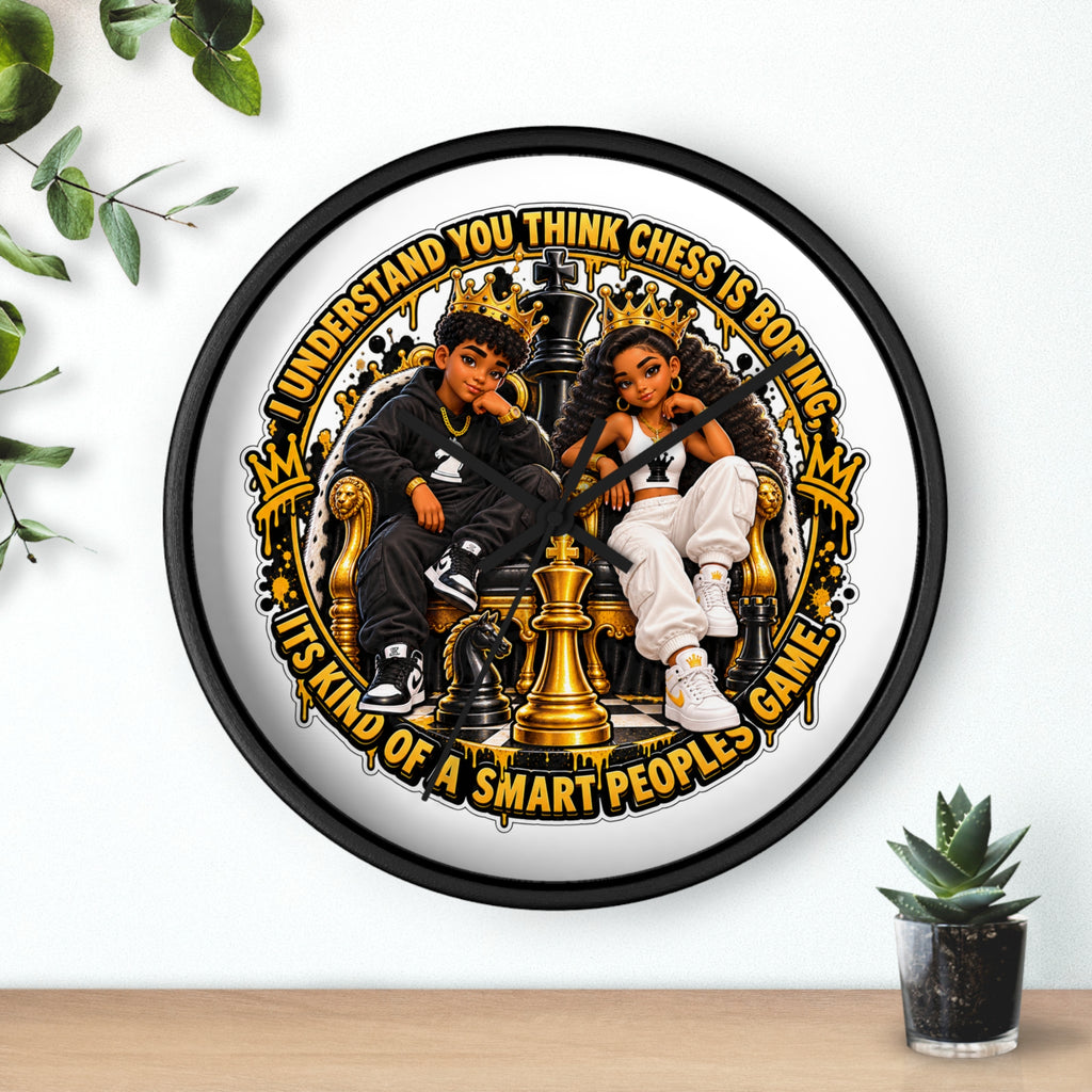Chess Is Boring Wall Clock – Smart People Chess Game Decor