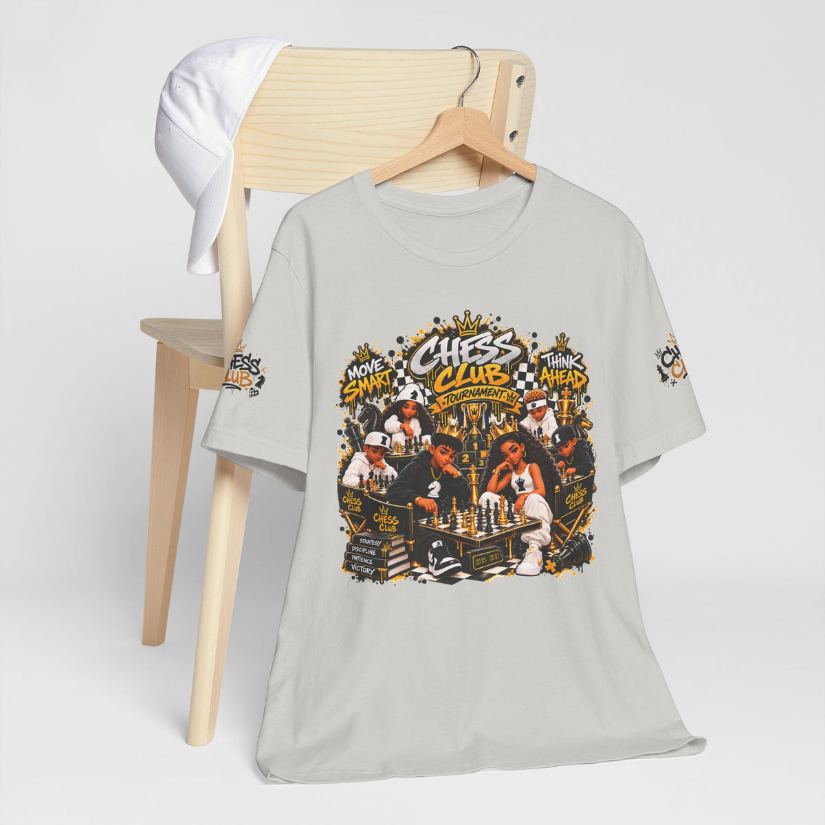 Chess Club Graphic Tee | Chess pieces, urban street art design
