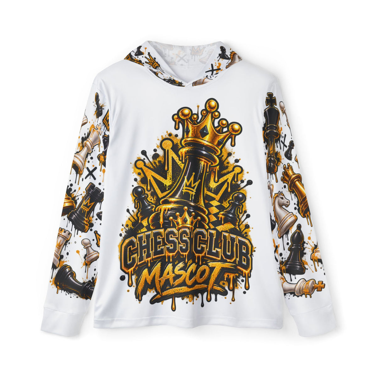 Hoodie Chess Club Mascot Crown Chess Design