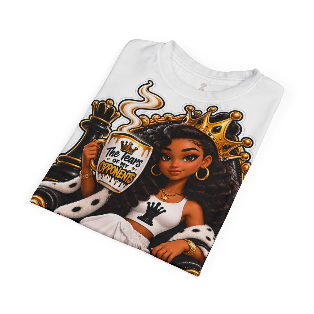 Queen Girl Illustration Tee | All-Over Print Throne Design
