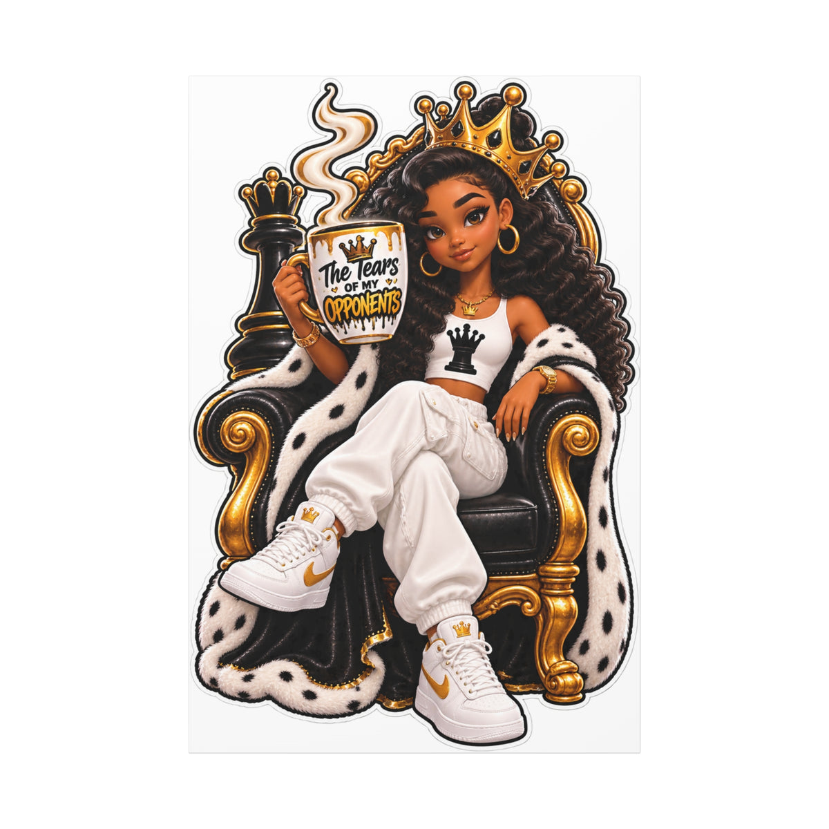 The Queen of Everything Royal Woman Matte Canvas Wall Art
