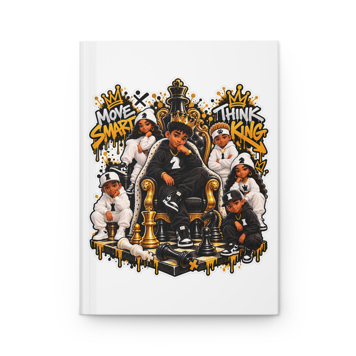 Move Smart Think King Chess Strategy Hardcover Journal