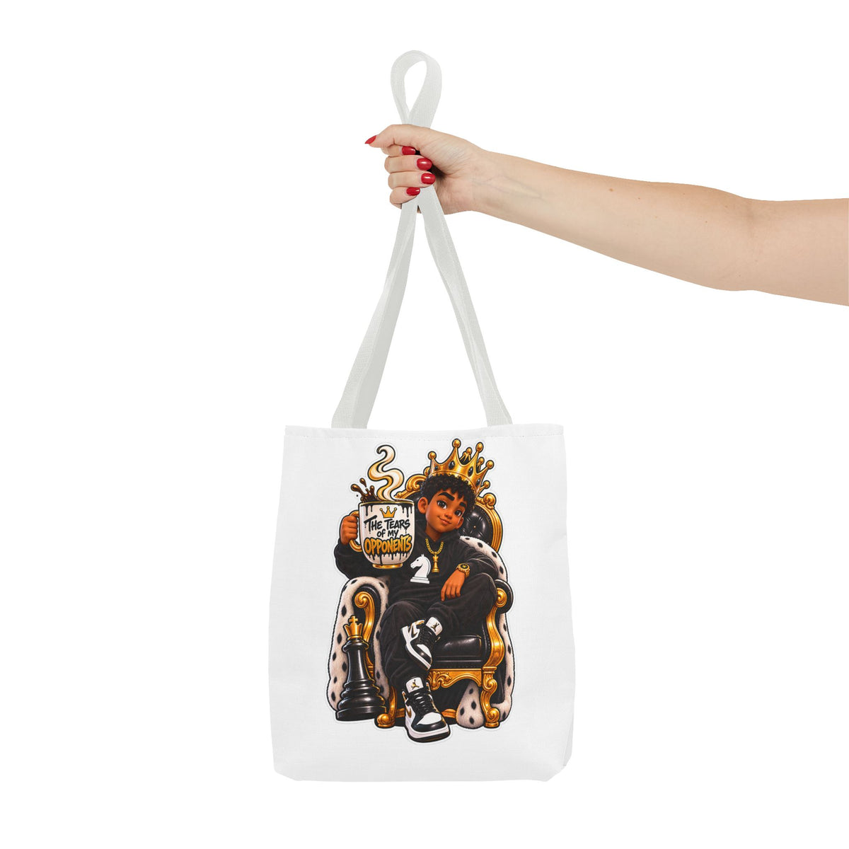 Chess King & Pieces All-Over Print Tote Bag