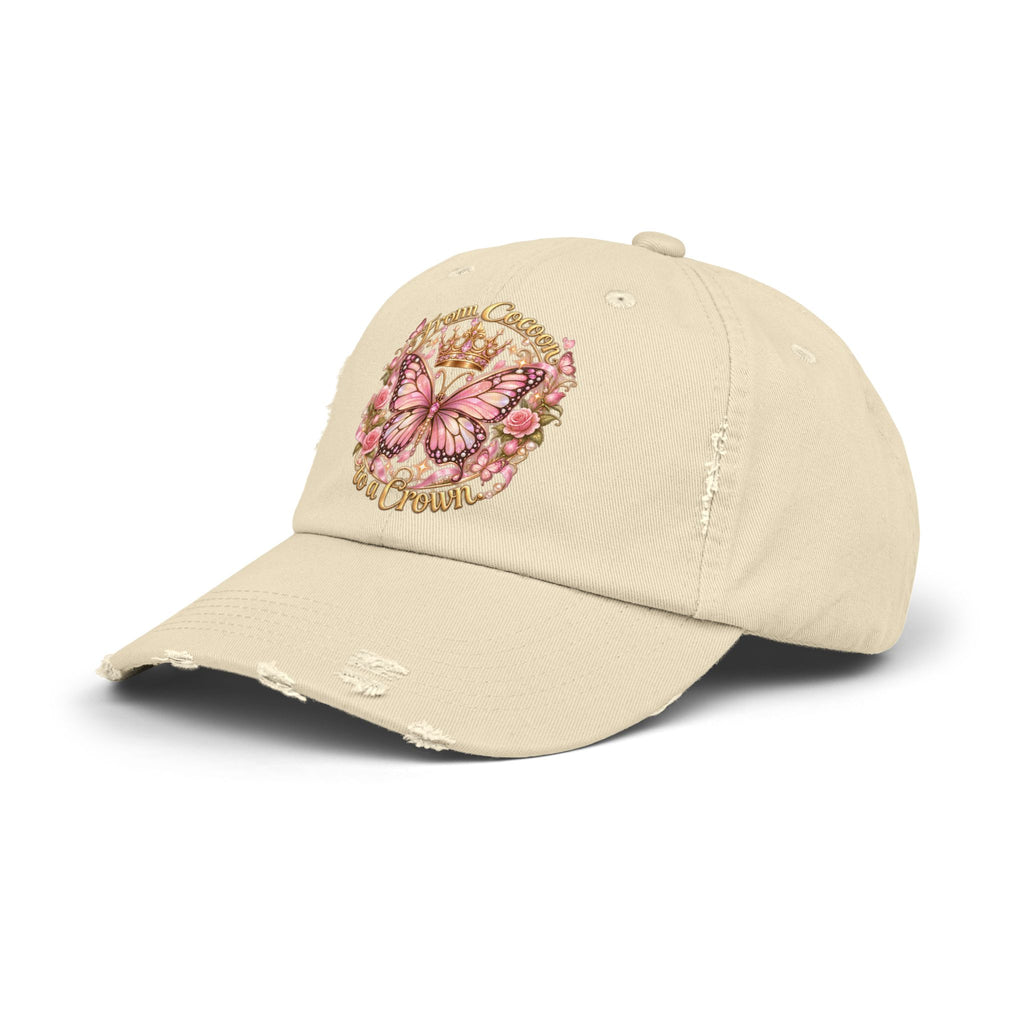 Butterfly Crown Distressed Cap